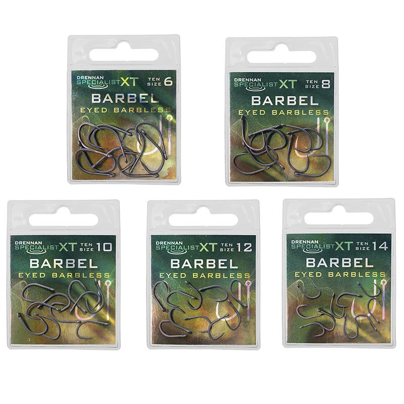 Drennan Specialist XT Barbel Barbless Eyed Hooks